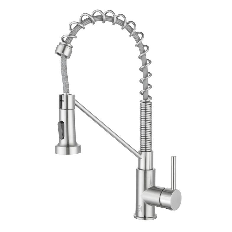 Indigo Home Single Handle Pull Down Sprayer Kitchen Faucet - Brushed Nickel