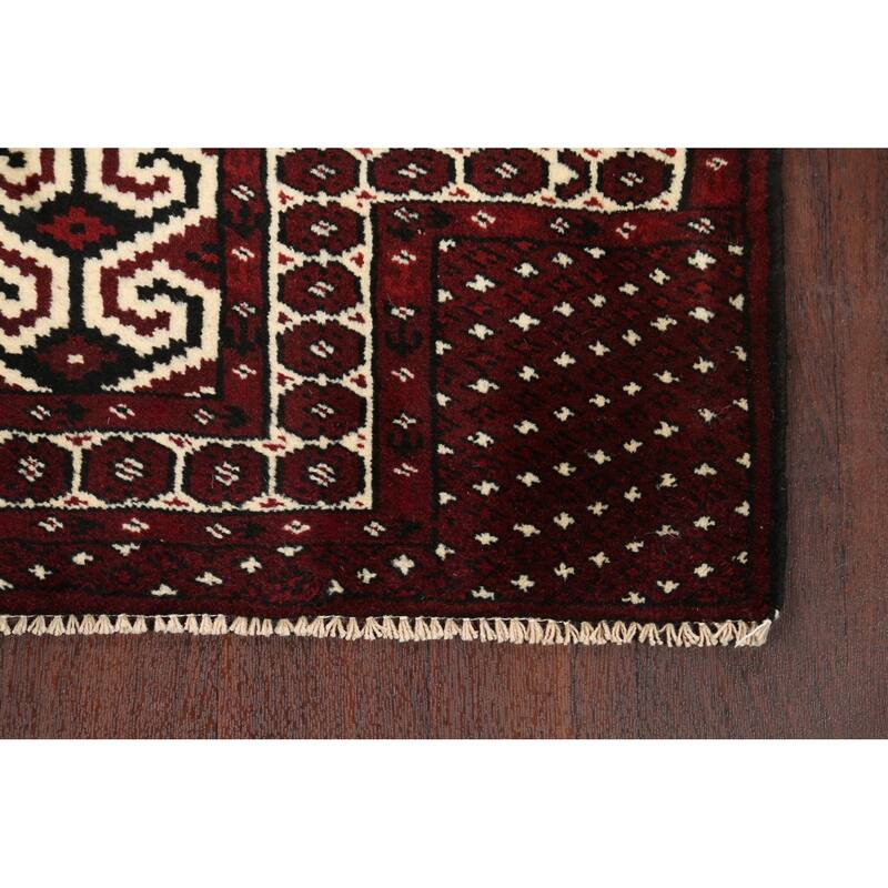Geometric Balouch Persian Traditional Wool Area Rug Hand-knotted - 2'10" x 3'9"