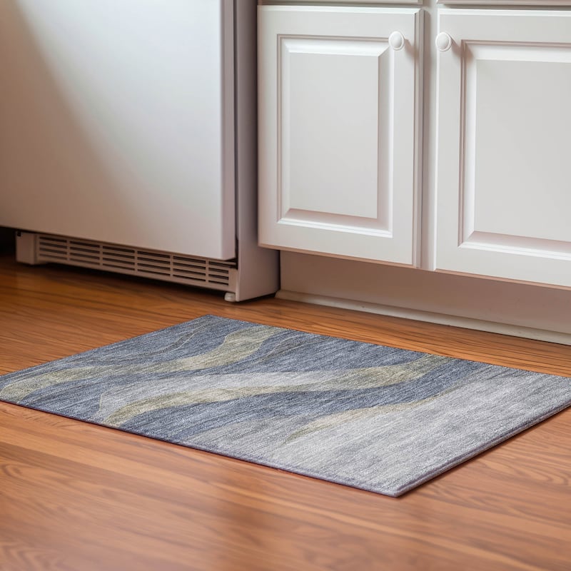 Premium Washable Super Soft Mayfield Rug - Denim - 1'8" x 2'6"