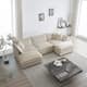 Option Beige 3-Seater Sofa+Ottomans*2
