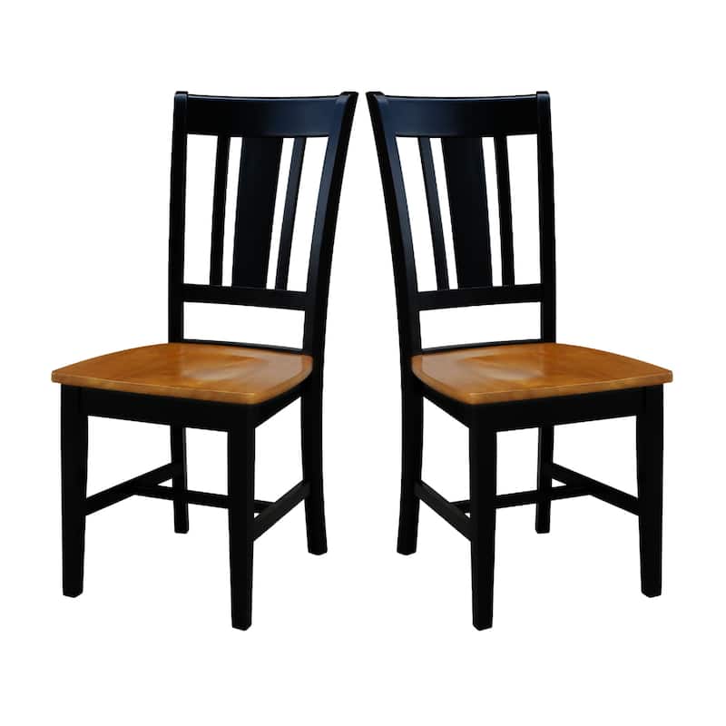 International Concepts Solid Wood San Remo Splatback Chairs - Set of 2