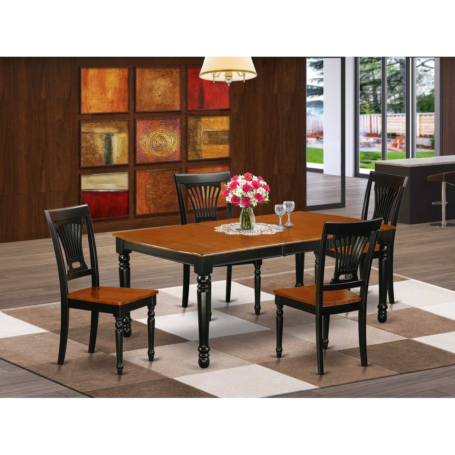 Kitchen Table Set 5 Piece Dining Set with Chairs - Modern Dining Room Table & Chairs