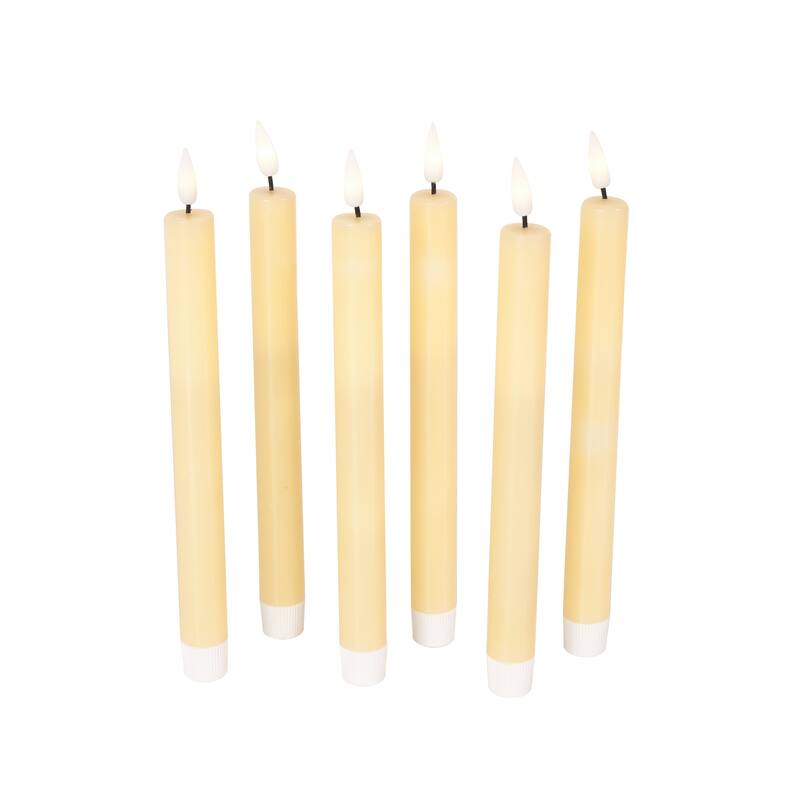 Wax Flameless Candle with Remote Control - Set of 6 Red, Black, White, Yellow, Blue or Pink - Roche River Decor