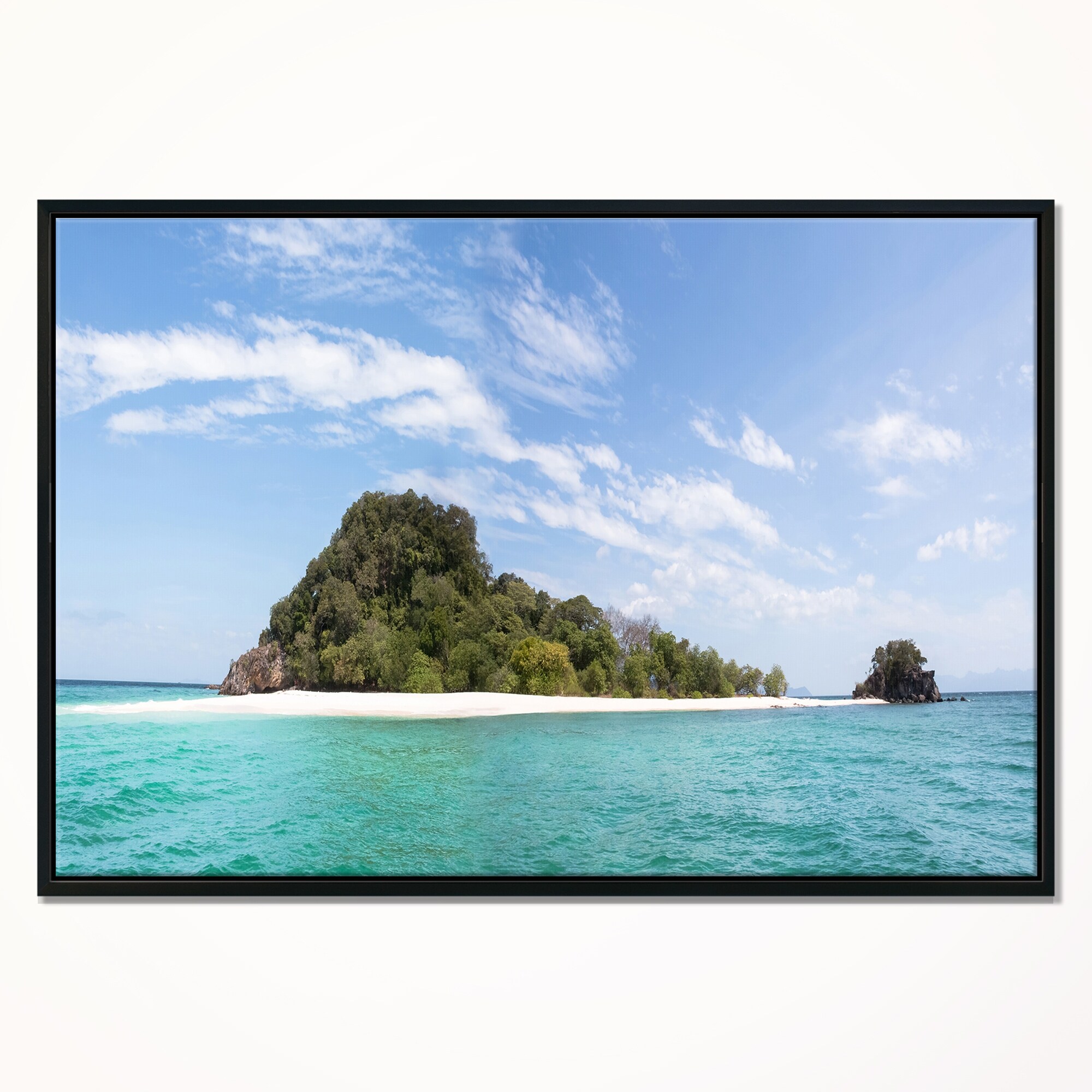 Designart Blue Koh Khai Island Panorama Large Seascape Art Framed Canvas Print Overstock 18958344