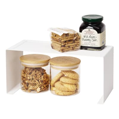 Yamazaki Home Stackable Countertop Shelf - Two Sizes, Steel, Small, Stack up to two, Holds 6.6 lbs