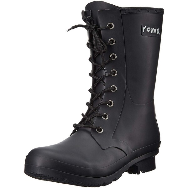 short lace up rain boots