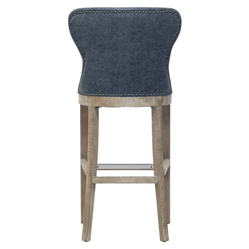 NPD Furniture Dorsey Brown and Grey Nubuck Bar Stool