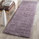 SAFAVIEH Laguna Shag Verdiana Solid Color 2-inch Thick Shag Rug - 2'3" x 8' Runner - Purple