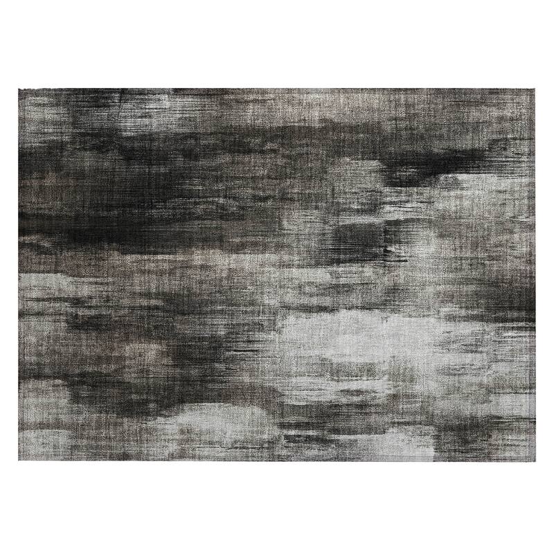 Machine Washable Indoor/ Outdoor Modern Ombre Chantille Rug