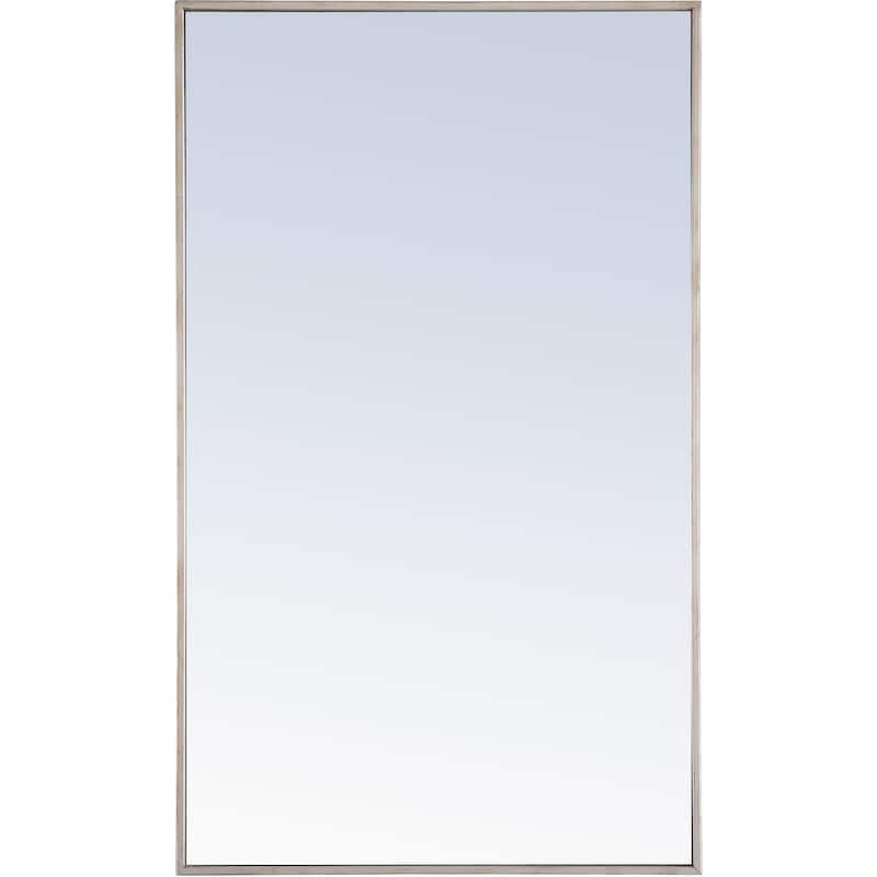 Elegant Lighting Eternity 40"x 24" Rectangular Metal Framed Wall - Silver