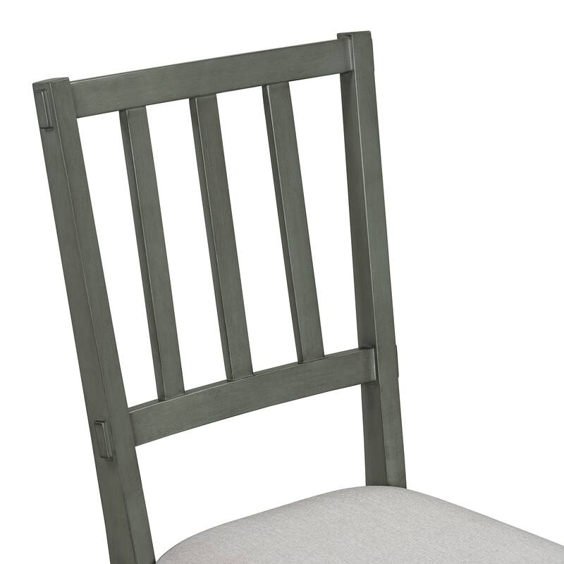 5-Piece Rustic Dining Set with Round Table, 3 Chairs & Bench
