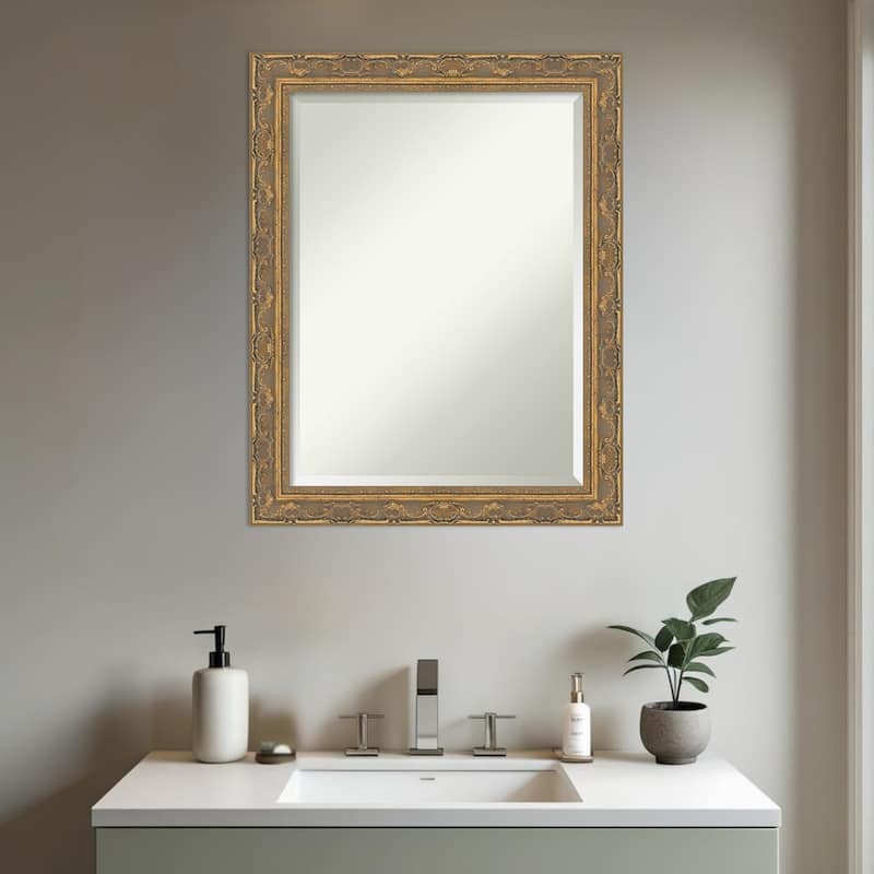 Filigree Beveled Framed Bathroom Vanity Wall Mirror