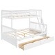 preview thumbnail 32 of 34, Twin-Over-Full Bunk Bed with 2 Drawers, Convertible Wooden Bedframe
