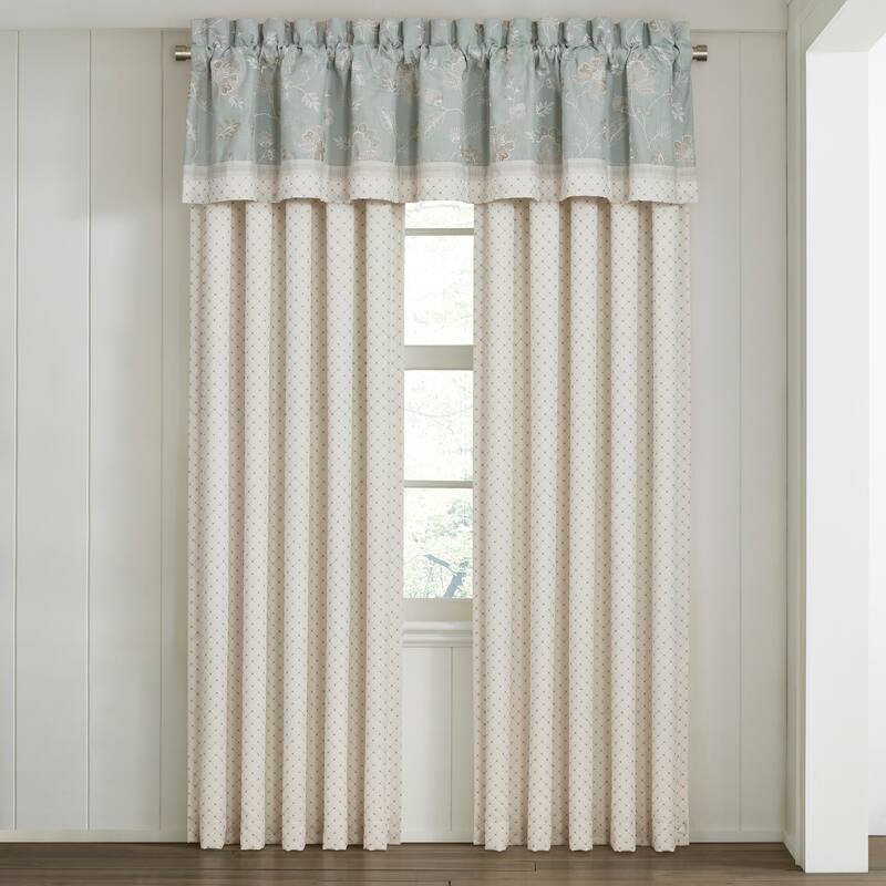 J. Queen New York Garden View Window Panel Pair - 84 Inches - Ivory
