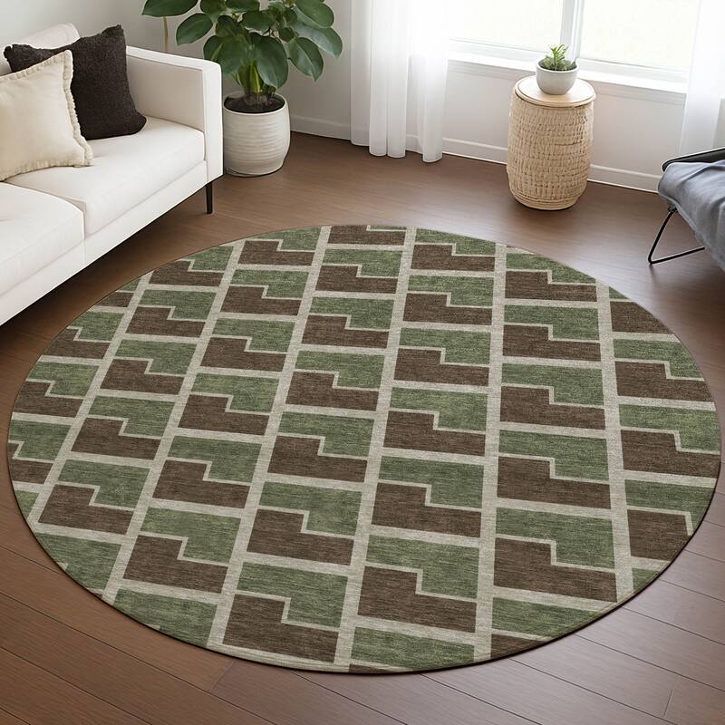 Machine Washable Indoor/ Outdoor Modern Cody Chantille Rug