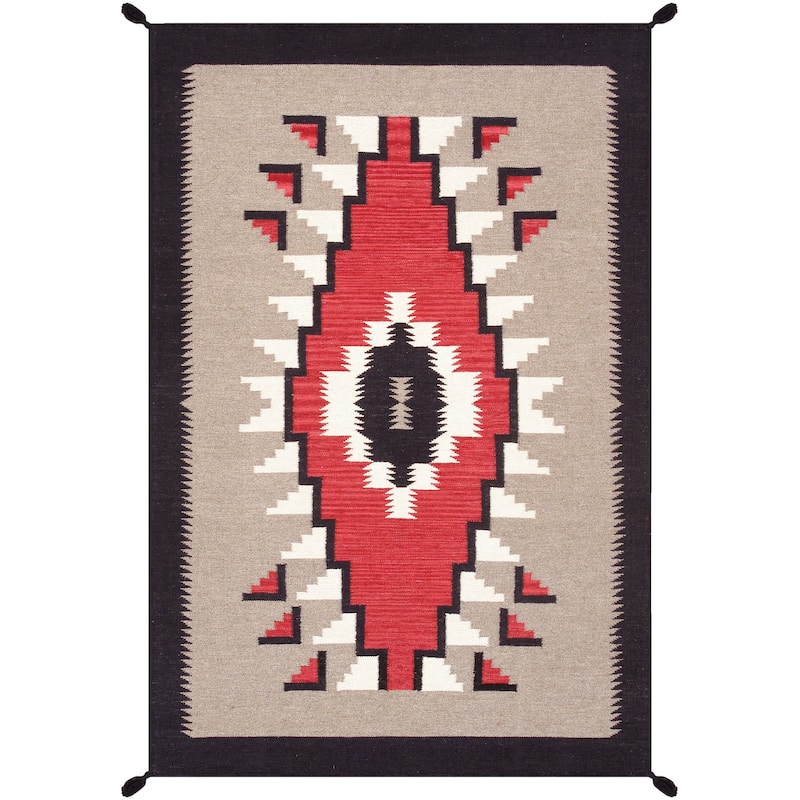 Pasargad Home Tuscany Reversible Wool Mocha Area Rug - 4' 0'' X 5'11'' - 4' 0'' X 5'11'' - Mocha