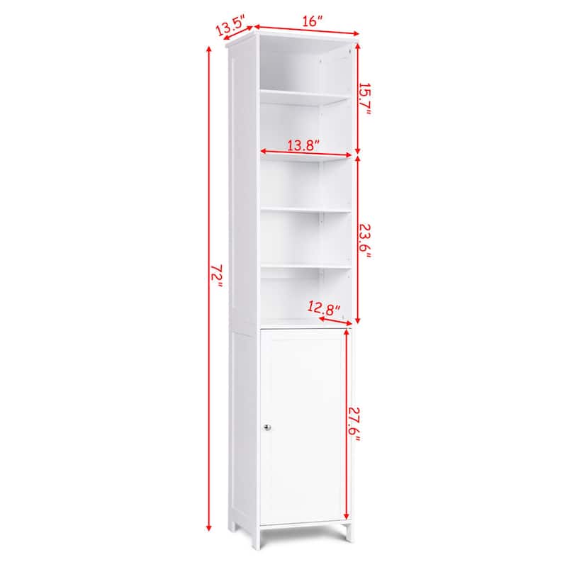 Costway 72''H Bathroom Tall Floor Storage Cabinet Shelving Display - See Description