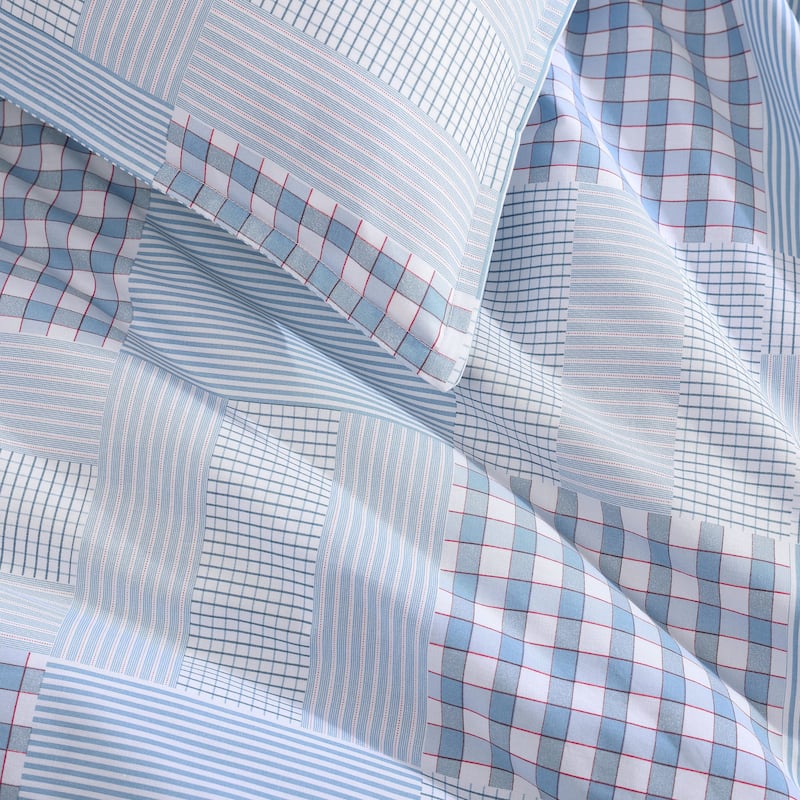 Tommy Hilfiger Hamptons Patchwork Cotton Blue Comforter Set