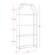 preview thumbnail 12 of 15, SAFAVIEH Slater 36-Inch Glass Tier Etagere Bookshelf, White - 36" x 12" x 80"