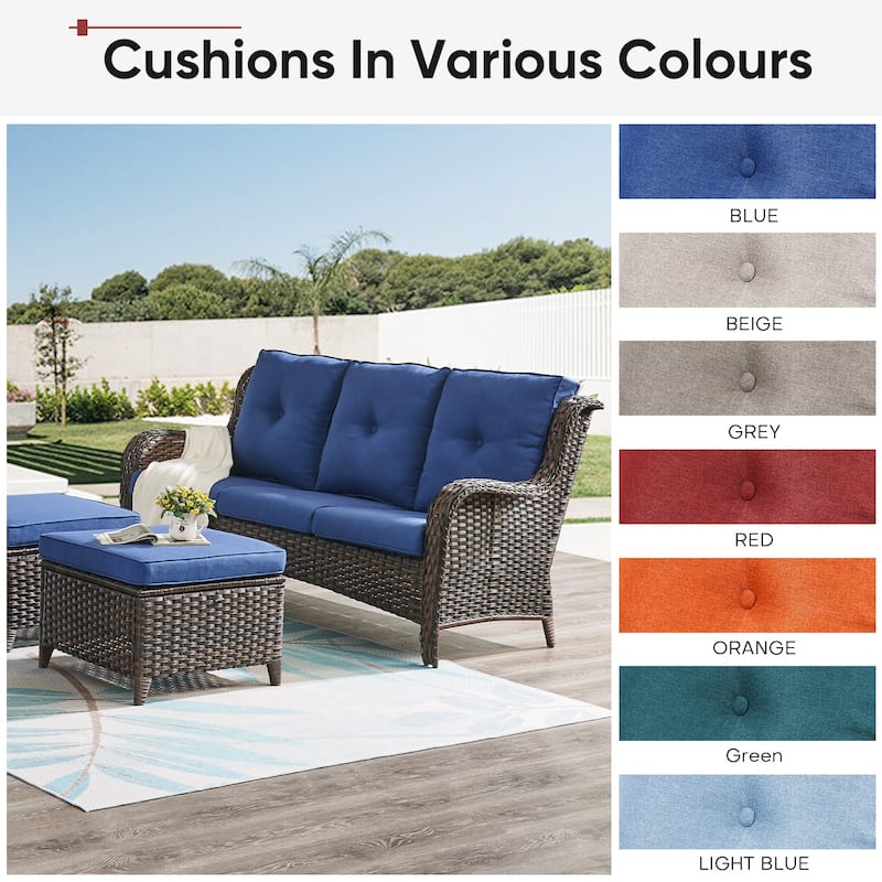 Gymojoy Pillow and Cushion Set Deep Seat Indoor/Outdoor - 25" x 22" x 4"