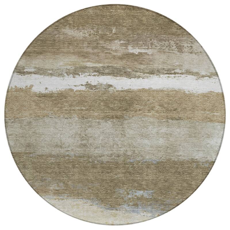 Machine Washable Indoor/Outdoor Watercolor Ombre Chantille Rug