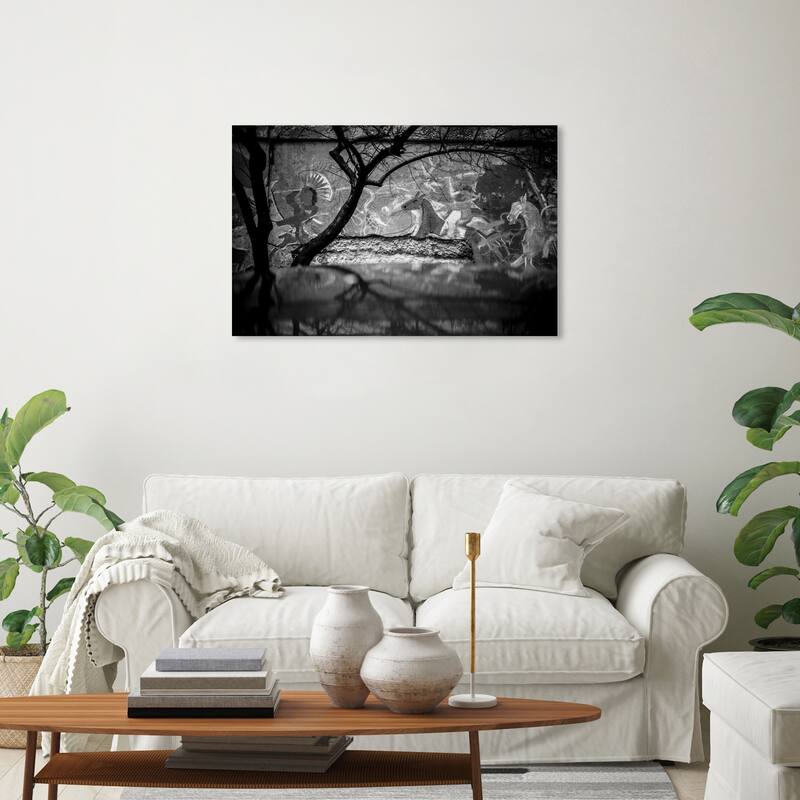 Wynwood Studio Canvas Abstract Wild Horses Black and Traditional Wall Art Canvas Print - 20 x 30
