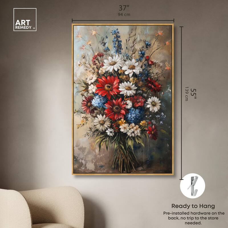 Symphony of Flowers II Canvas by Art Remedy