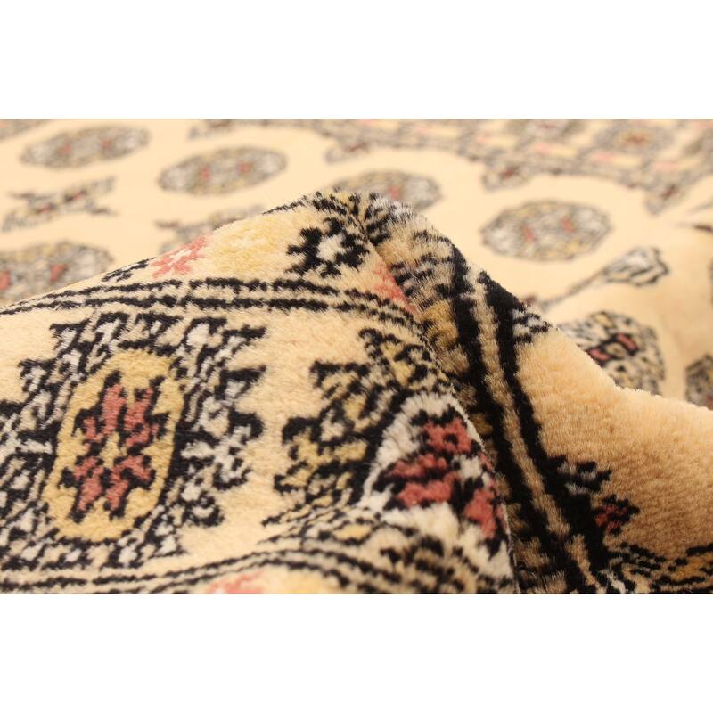ECARPETGALLERY Hand-knotted Peshawar Bokhara Beige Wool Rug - 4'7 x 6'8