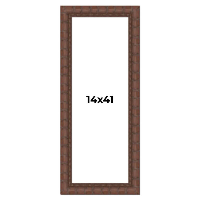 14x41 Frame Pewter Solid Wood Picture Frame Width 1.625 Inches | Interior Frame Depth 0.6875 Inches