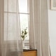 preview thumbnail 47 of 47, HLC.ME Emily Faux Linen Semi Sheer Transparent Rod Pocket Back Tab Lightweight Window Curtains Wide Panels, Pair