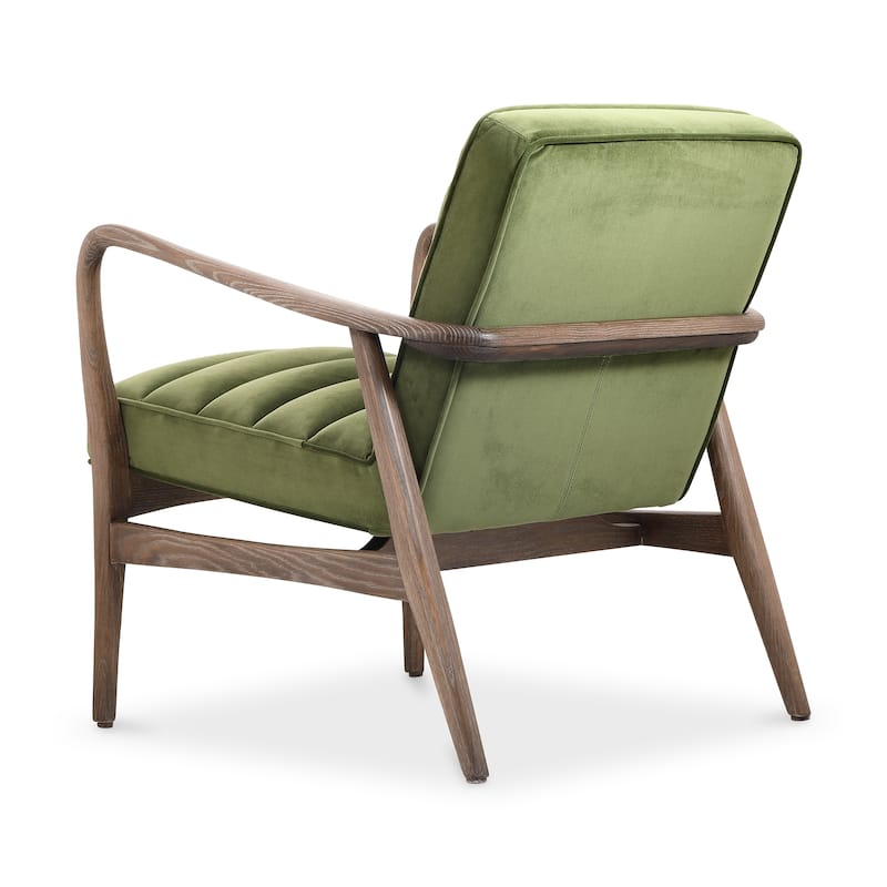 Aurelle Home Ash Wood and Upholstery Arm Chair - 30" wide x 27" deep