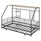 preview thumbnail 7 of 21, Twin Size Metal House Bed with Trundle