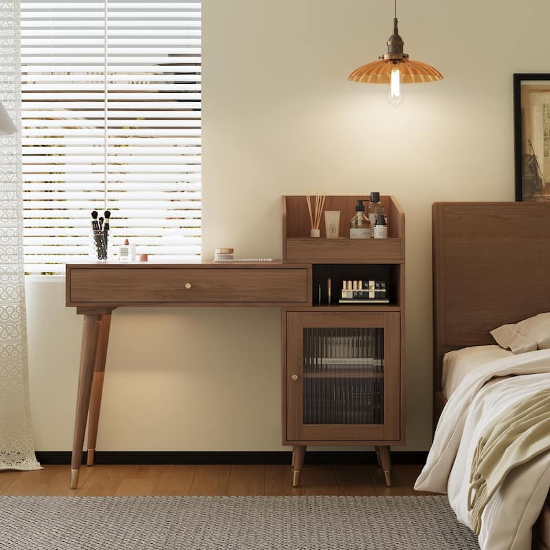 Makeup Vanity,Retractable Dressing Table