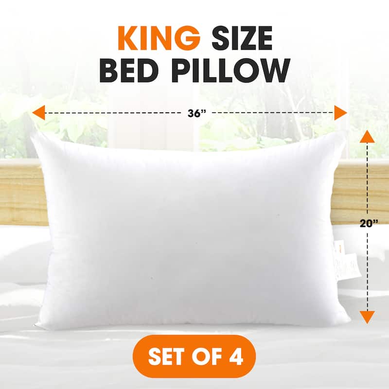 Cheer Collection Hypoallergenic Alternative Down Hollow Fiber Pillow - White