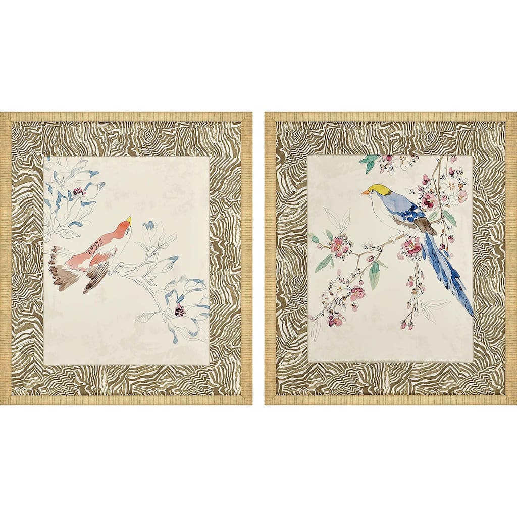Rustic Paradise I S/2 Framed Art Giclee Under Glass - Multi-Color