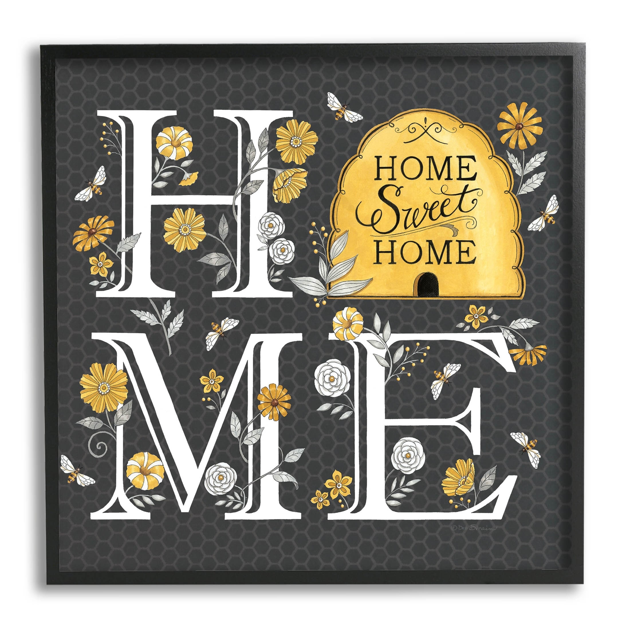 Stupell Hive Pattern Sweet Home Botanicals Framed Giclee Art by Deb Strain  Bed Bath  Beyond 37227701