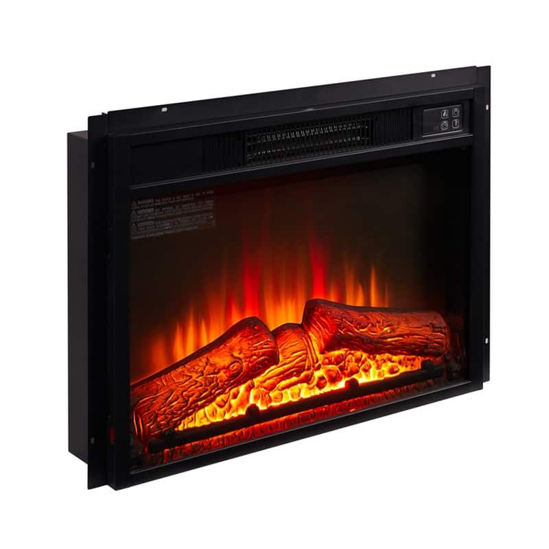 18/23/33 Inch Electric Fireplace Insert Ultra Thin Heater with Set Realistic Flame Touch Remote Control Overheating Protection