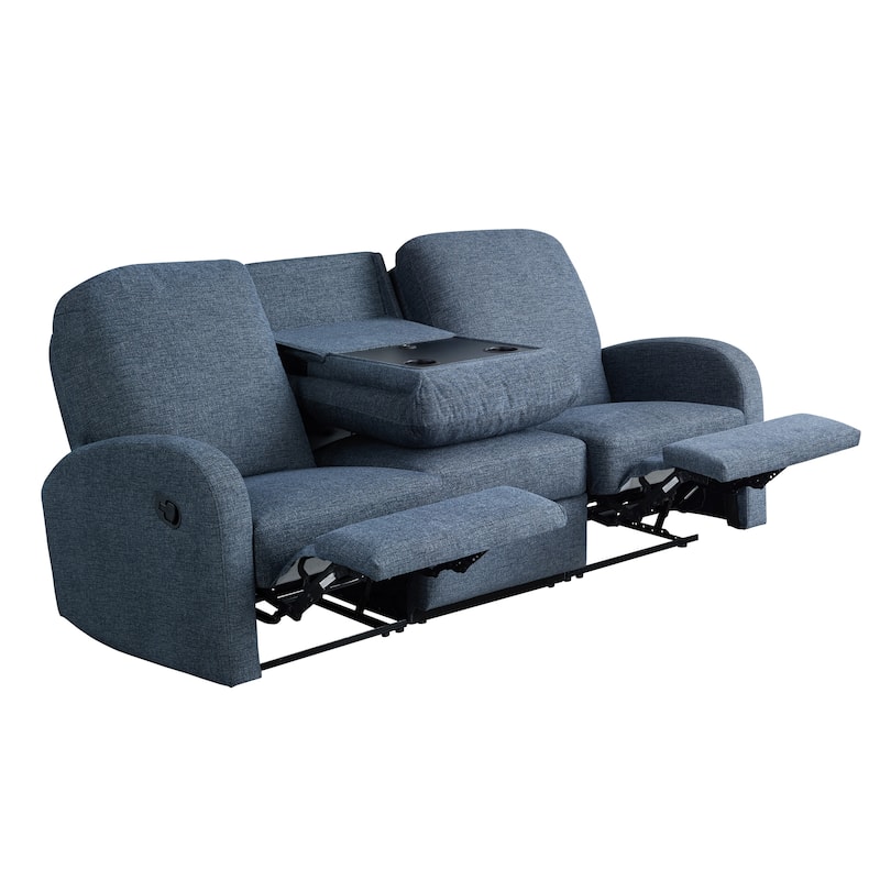 Relax-A-Lounger Parker Reclining Sofa in Woven Polyester Fabric