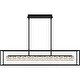 preview thumbnail 3 of 8, Dazzle Integrated LED Matte Black Linear Chandelier