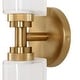 preview thumbnail 10 of 9, Uttermost Wellsville 2 Lt Brass Sconce - 22"W x 4.375"D x 5"H