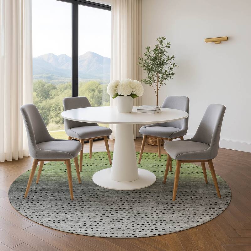 Premium Washable Super Soft Ombre Modern Mayfield Rug - Fern - 8' x 8'