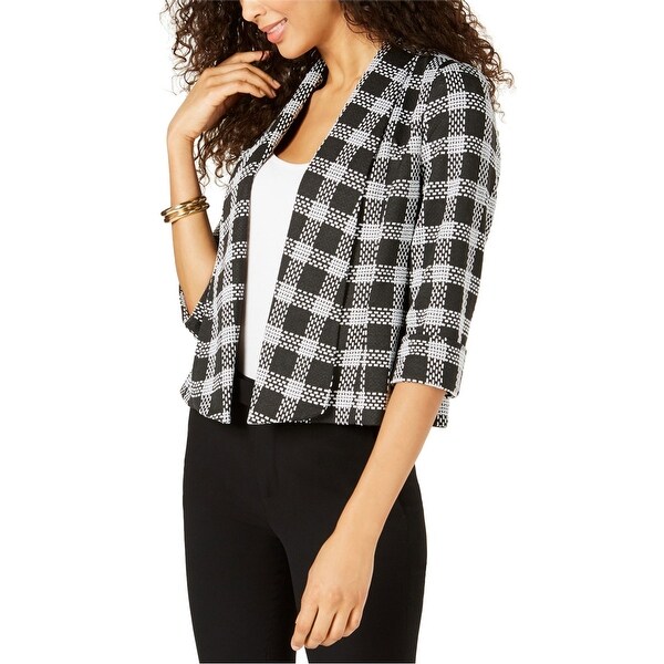 Kasper Womens Wide-Lapel Blazer Jacket. Opens flyout.