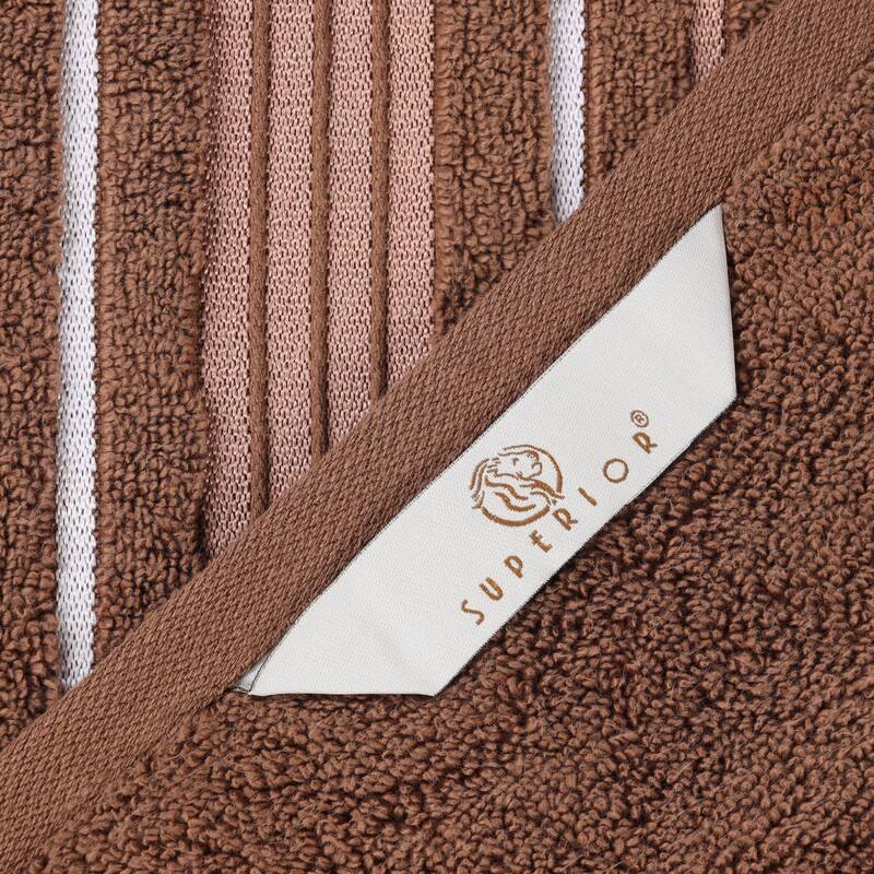 Superior Sadie Zero Twist Cotton Solid and Floral Washcloth Set of 12