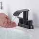 preview thumbnail 32 of 41, WOWOW 4 in. Centerset Double Handle Waterfall Bathroom Sink Faucet