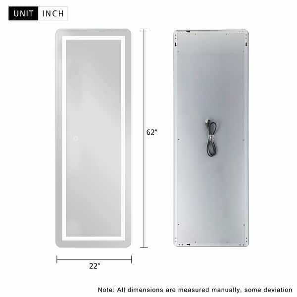 Neutypechic Full Length LED Illuminated Bathroom Vanity Mirror Bed