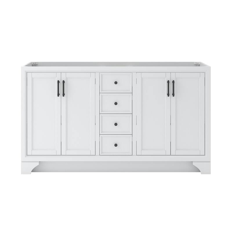 CRAFT + MAIN LCVT6122D-QCB Lanagan 61" Free Standing Double Basin