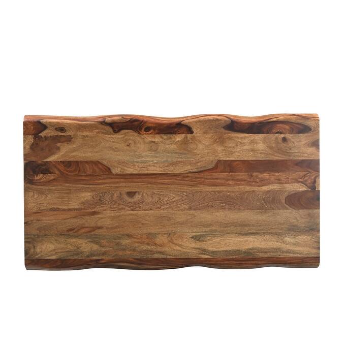 HomeRoots 51" Brown Solid Wood Live Edge Coffee Table - 51' X '18' X '27