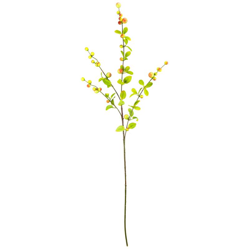 Berry Branch Artificial Sprays - 34" - Green and Brown - Set of 6