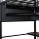 preview thumbnail 10 of 23, Loft Bed with L-Shaped Desk, LED Bunk Bed Frame with 4 Storage Shelves, Safety Guard & Ladder