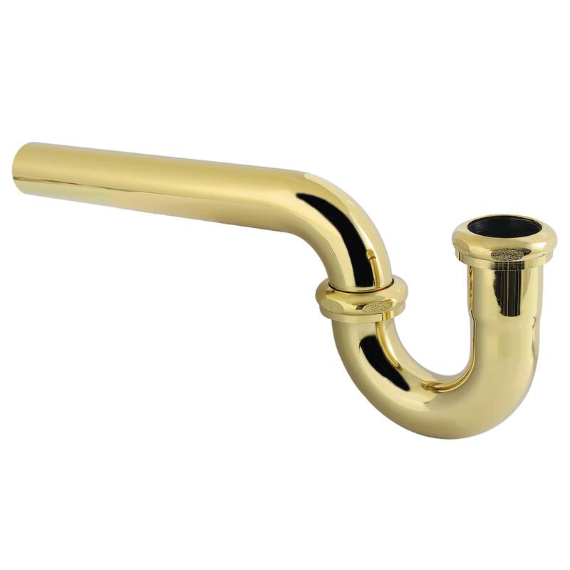 Kingston Brass Made To Match 1-1/4 Inch Decor P-Trap without Flange, 12-7/8 Inch Length, 18 Gauge - Polished Brass